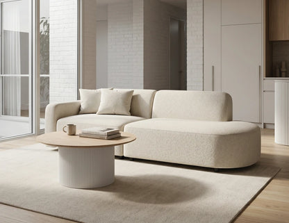Atticus Modular Sofa - Config F or G Curved Open End - Ivory Cream