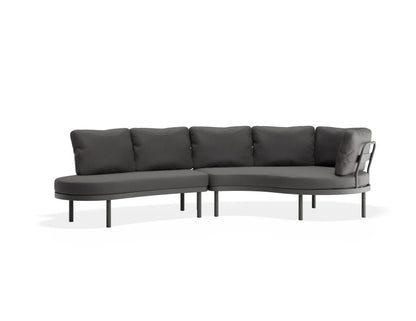 Aluna Sofa Left End Open - Charcoal - Outdoor