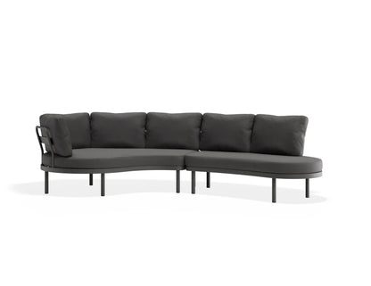 Aluna Sofa Right End Open - Charcoal - Outdoor