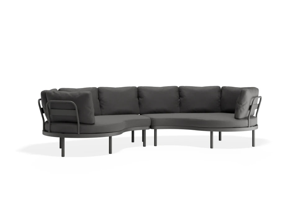 Aluna Sofa Return Ends - Charcoal - Outdoor