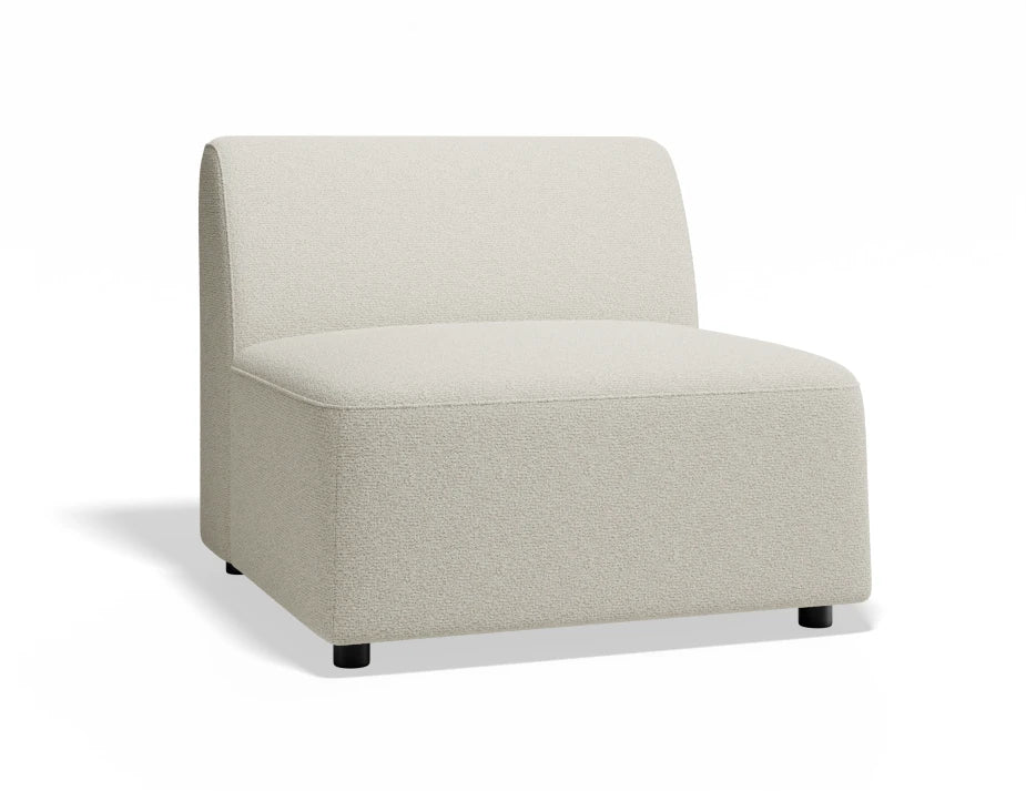 Atticus Modular Sofa Section - Armless - Ivory Cream