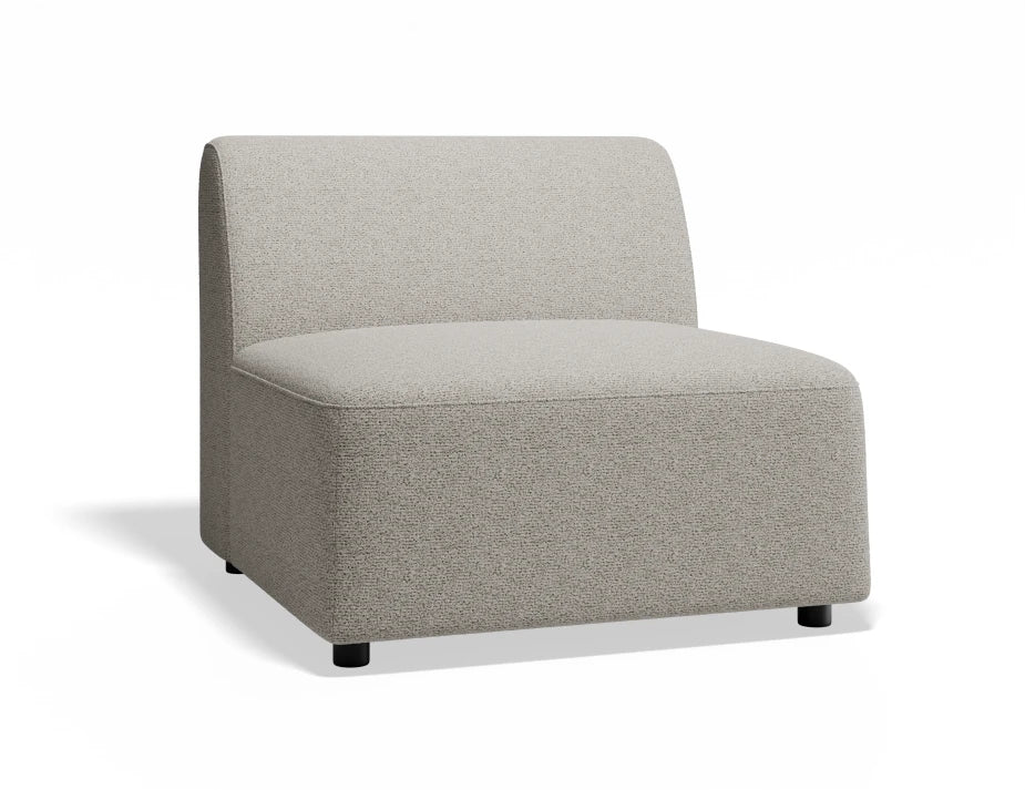 Atticus Modular Sofa Section - Armless - Oyster Grey