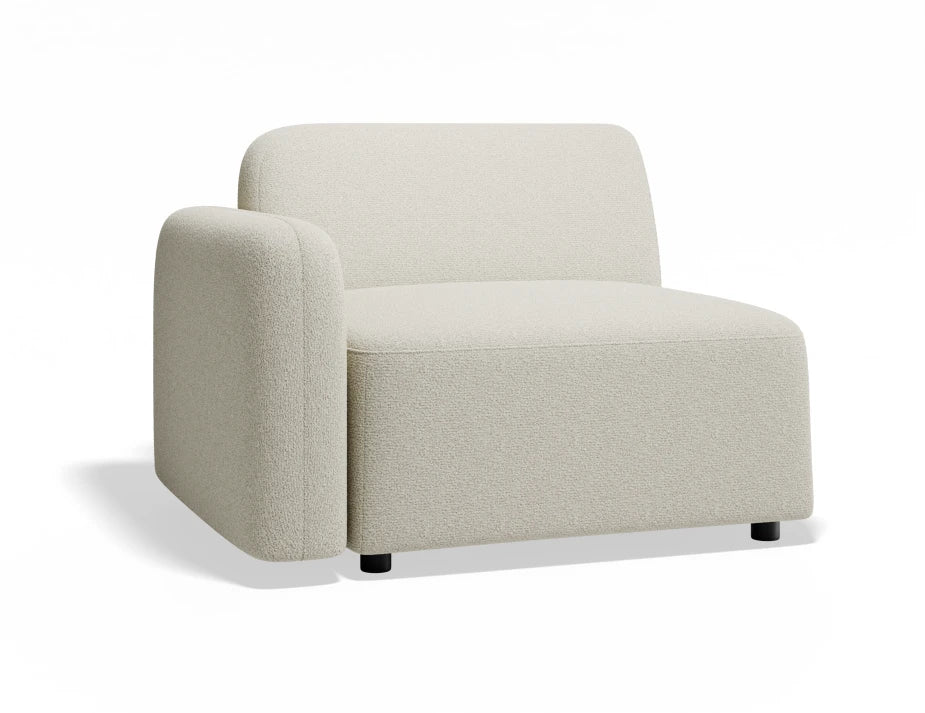 Atticus Modular Sofa Section - Left Arm - Ivory Cream