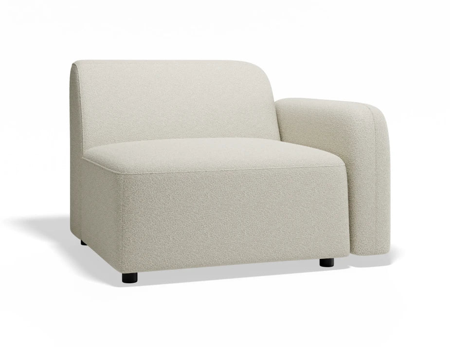 Atticus Modular Sofa Section - Right Arm - Ivory Cream