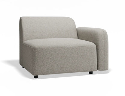Atticus Modular Sofa Section - Right Arm - Oyster Grey