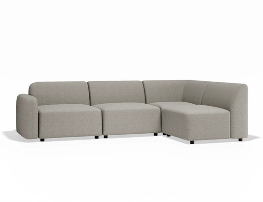Atticus Modular Sofa - Config A or B Chaise Return - Oyster Grey
