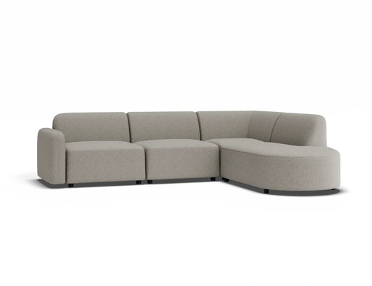 Atticus Modular Sofa - Config D or E Curved Open End - Oyster Grey