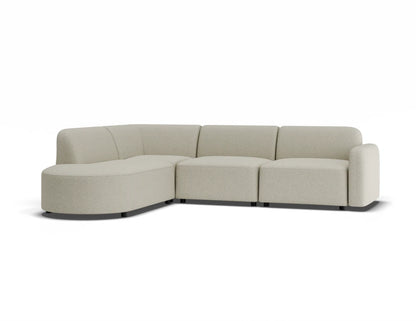 Atticus Modular Sofa - Config D or E Curved Open End - Ivory Cream