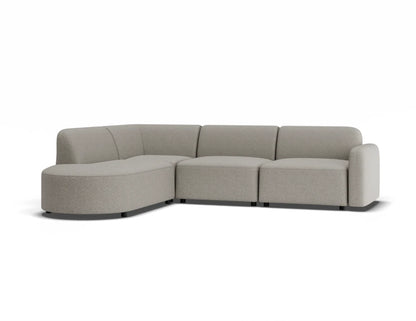 Atticus Modular Sofa - Config D or E Curved Open End - Oyster Grey