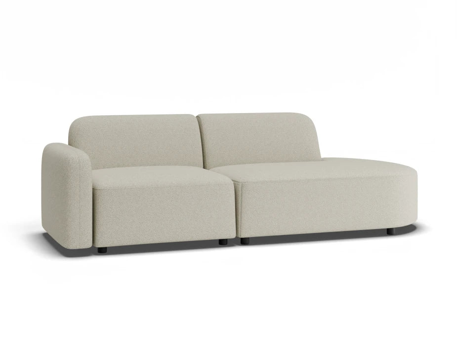 Atticus Modular Sofa - Config F or G Curved Open End - Ivory Cream
