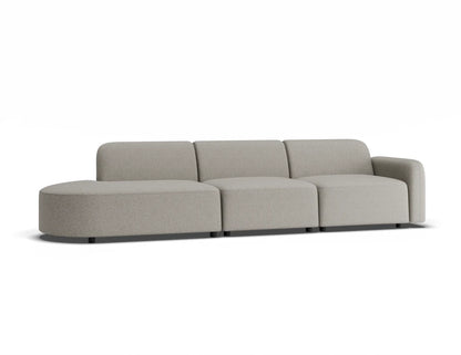 Atticus Modular Sofa - Config H or I Curved Open End - Oyster Grey