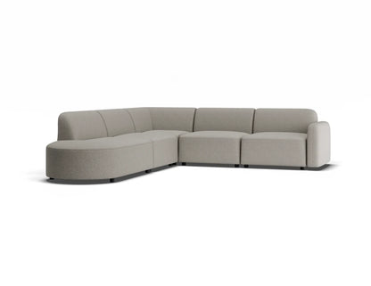 Atticus Modular Sofa - Config J or K Curved Open End - Oyster Grey