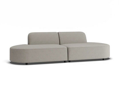 Atticus Modular Sofa - Config L Curved Open Ends - Oyster Grey