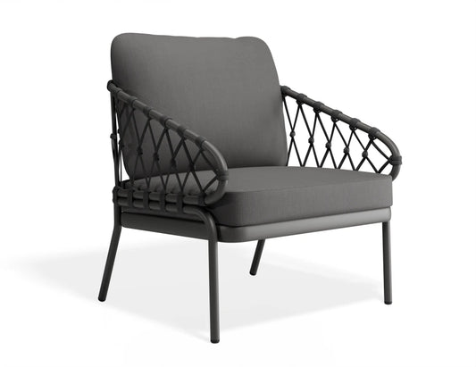 Kara Lounge Chair - Outdoor - Single - Charcoal