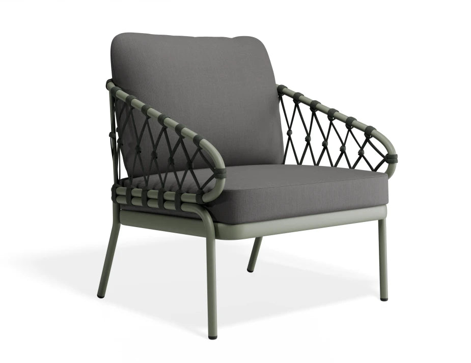 Kara Lounge Chair - Outdoor - Single - Eucalyptus Green