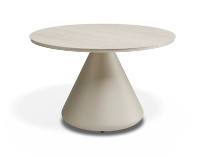 Kora Coffee Table 71cm Dia - Outdoor - Latte - Dune Ceramic Top