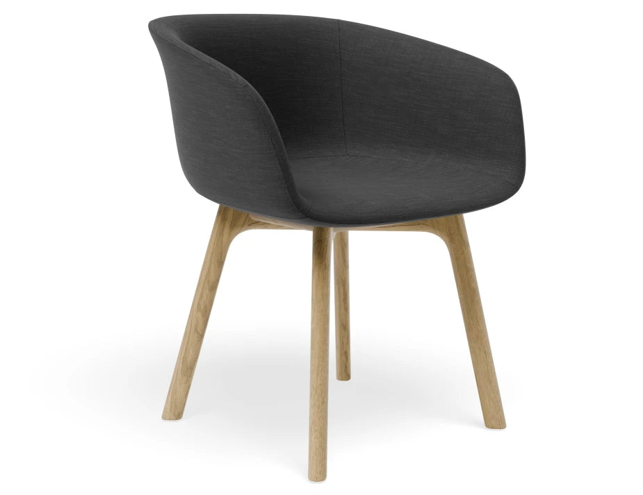 Lonsdale Armchair - Natural - Black Linen Fabric