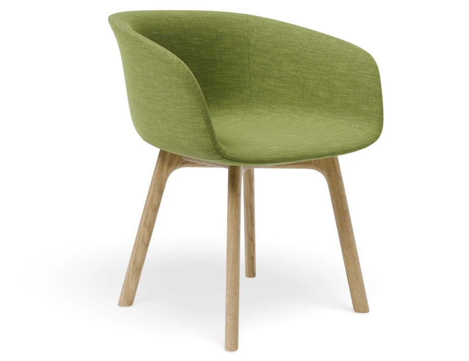 Lonsdale Armchair -  Natural - Green Linen Fabric