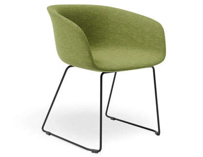 Lonsdale Armchair - Sled - Green Linen Fabric