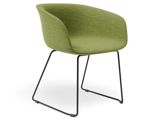 Lonsdale Armchair - Sled - Green Linen Fabric