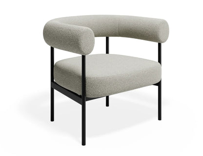 Marlowe Occasional Chair - Black Legs - Ivory Cream Fabric