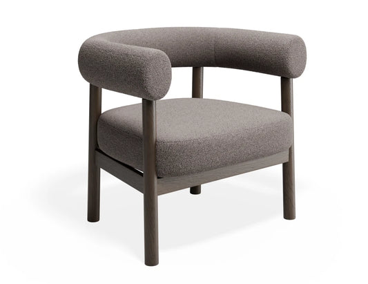 Marlowe Occasional Chair - Smoked Oak Legs - Oyster Grey Fabric