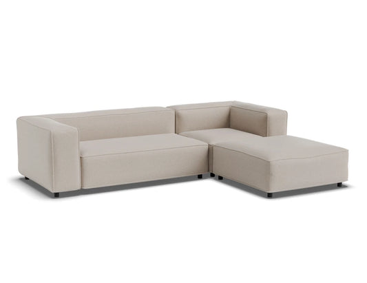 Nolia Modular Sofa - 3 Seater with Ottoman - Beige