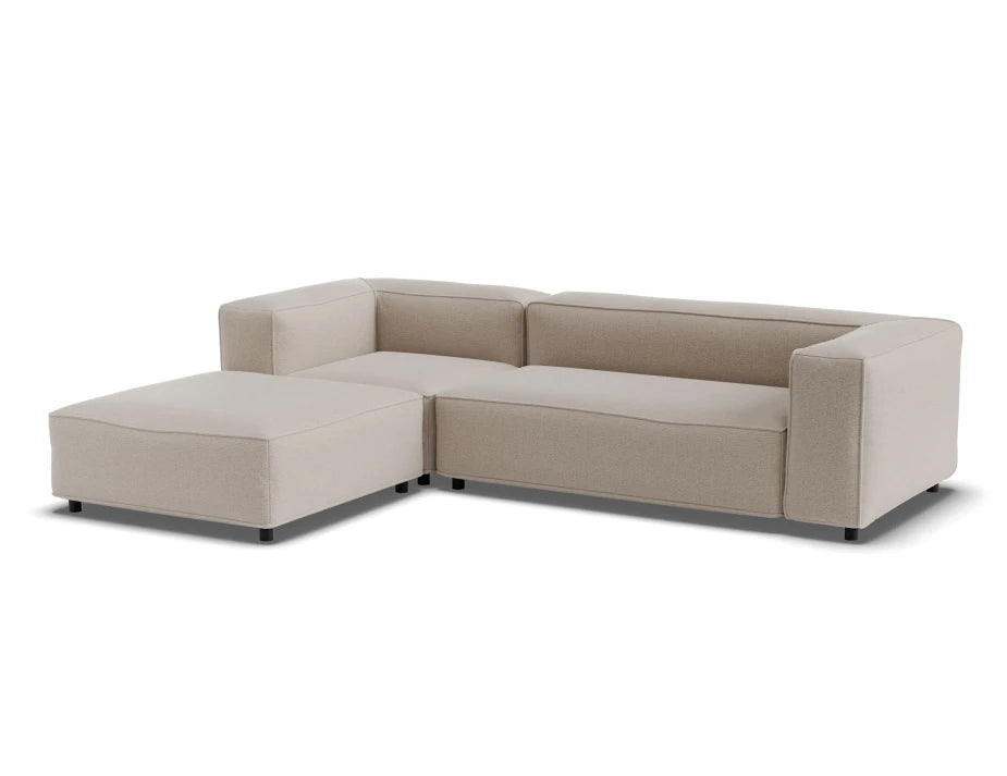 Nolia Modular Sofa - 3 Seater with Ottoman - Beige