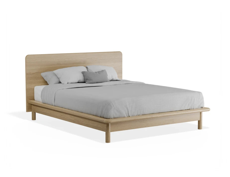 Nordica Bed Frame - Solid Oak - Queen