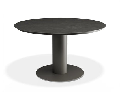 Loma LOW Dining Table Charcoal 120cm - Outdoor - Basalt Ceramic Top