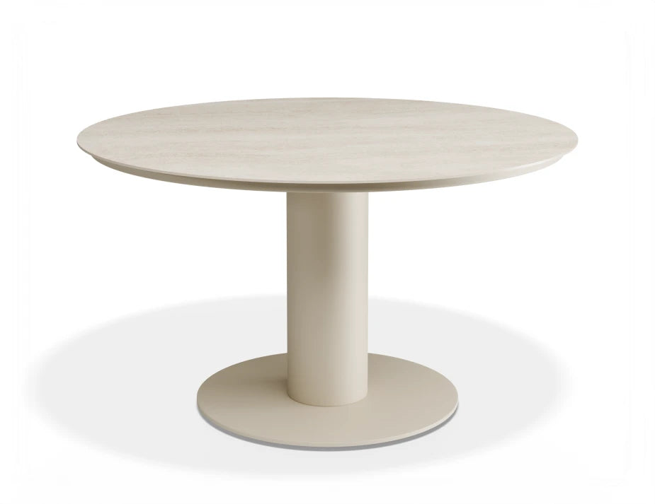Loma LOW Dining Table Latte 120cm - Outdoor - Dune Ceramic Top