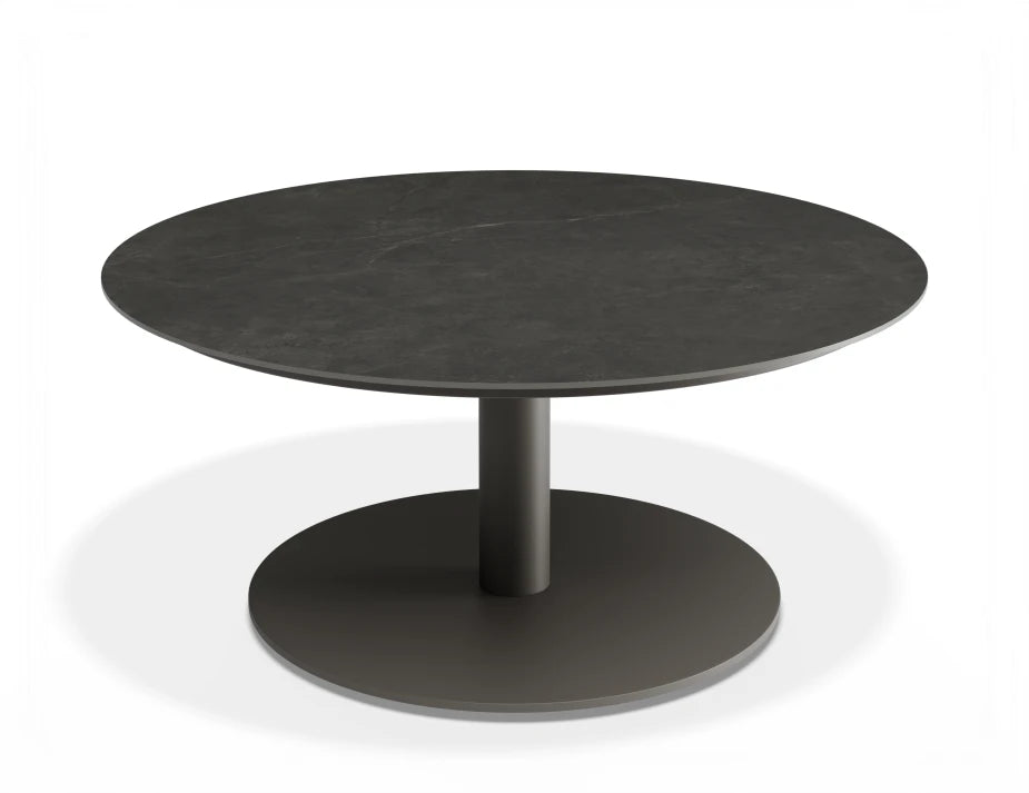 Loma Coffee Table Charcoal 90cm - Outdoor - Basalt Ceramic Top