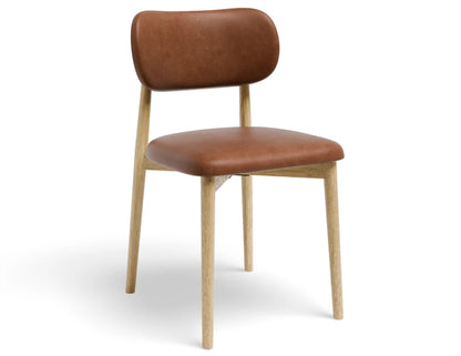 Oskar Dining Chair - Natural - Retro Brandy PU