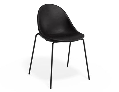Pebble Chair Black Upholstered Vintage Seat