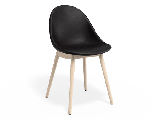 Pebble Chair Black Upholstered Vintage Seat