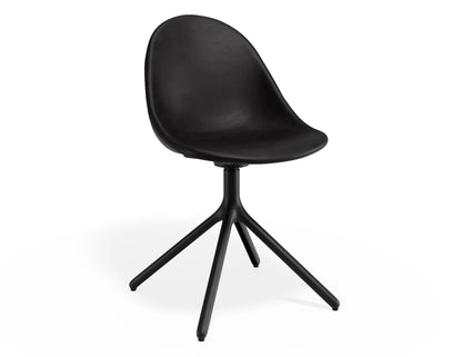 Pebble Chair Black Upholstered Vintage Seat