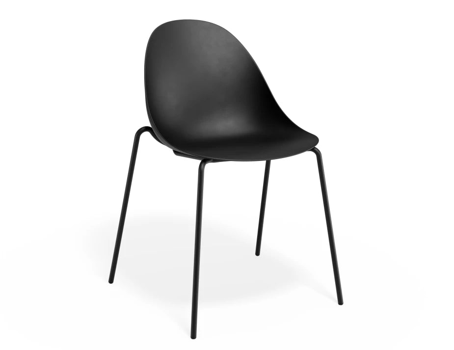 Pebble Chair Black with Shell Seat