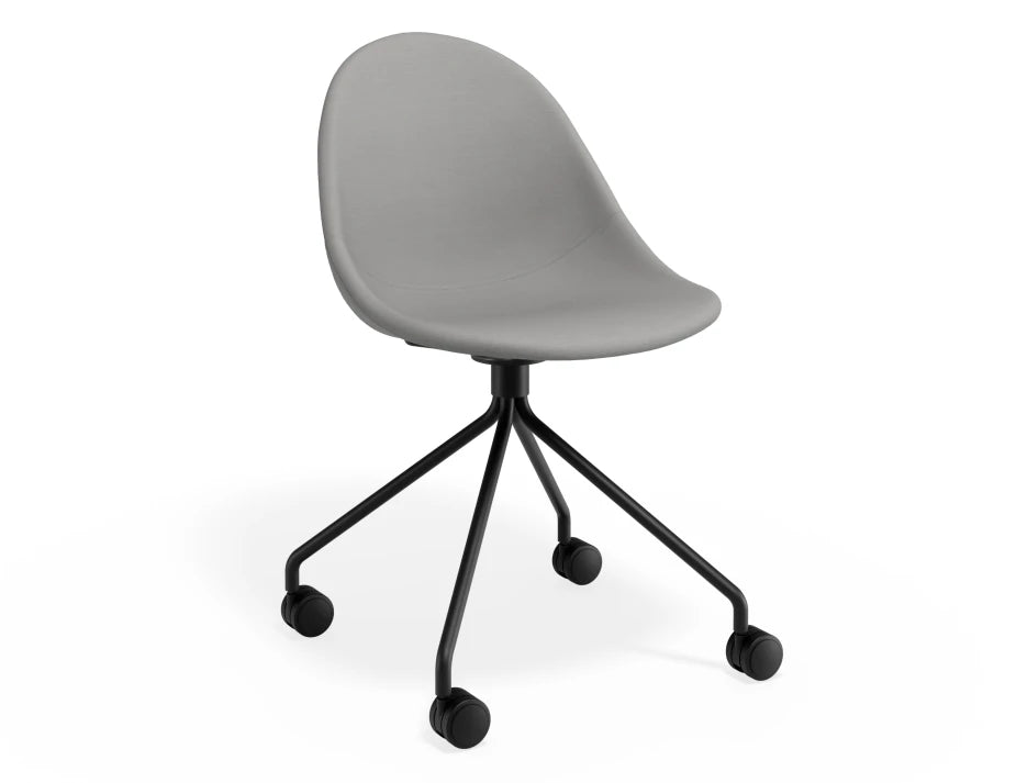 Pebble Fabric Light Grey Upholstered Chair