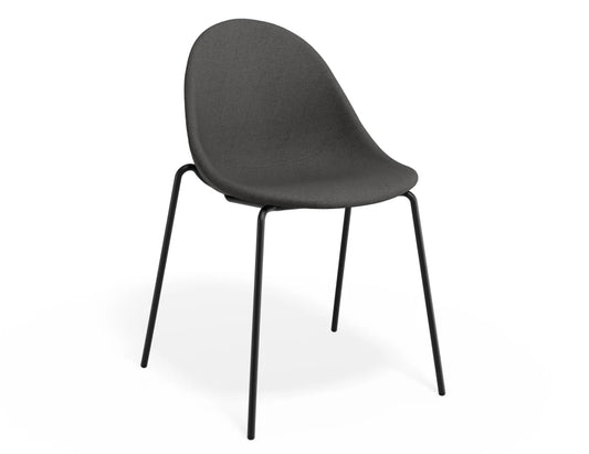 Pebble Fabric Dark Grey Upholstered Chair