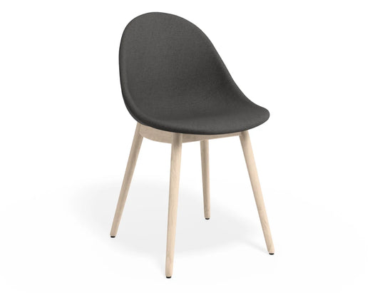 Pebble Fabric Dark Grey Upholstered Chair