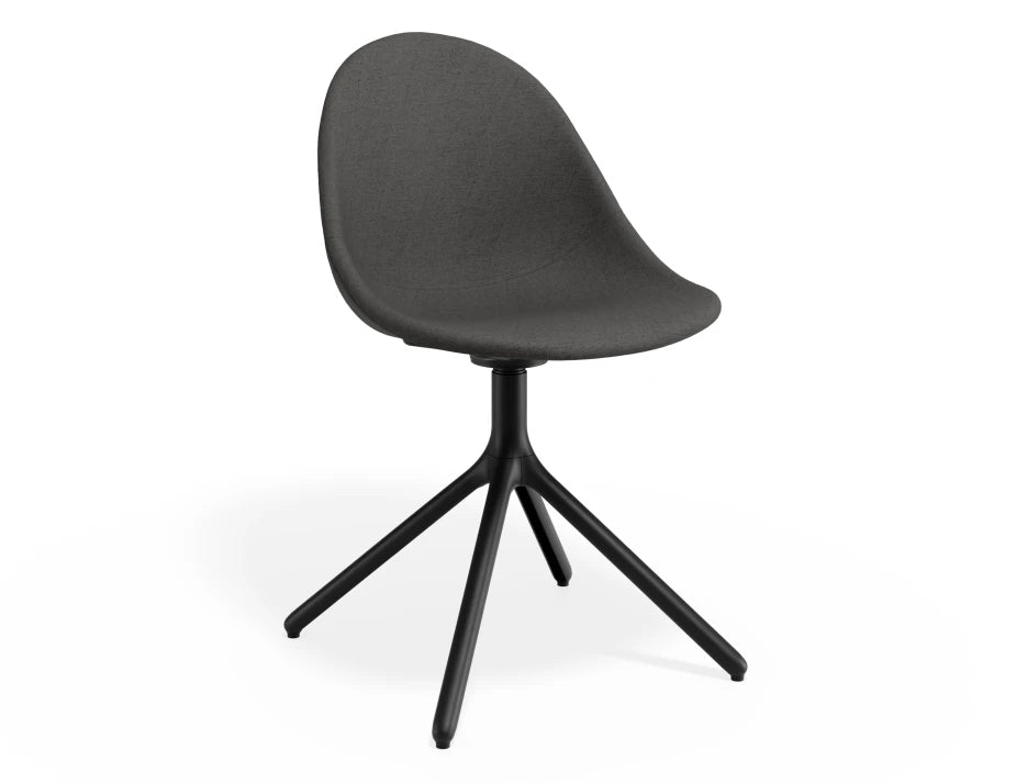 Pebble Fabric Dark Grey Upholstered Chair
