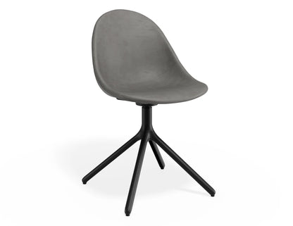 Pebble Chair Grey Upholstered Vintage Seat