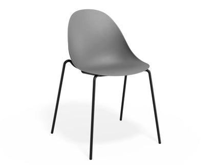 Pebble Chair Grey with Shell Seat
