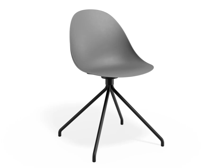 Pebble Chair Grey with Shell Seat