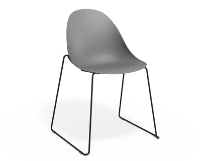 Pebble Chair Grey with Shell Seat