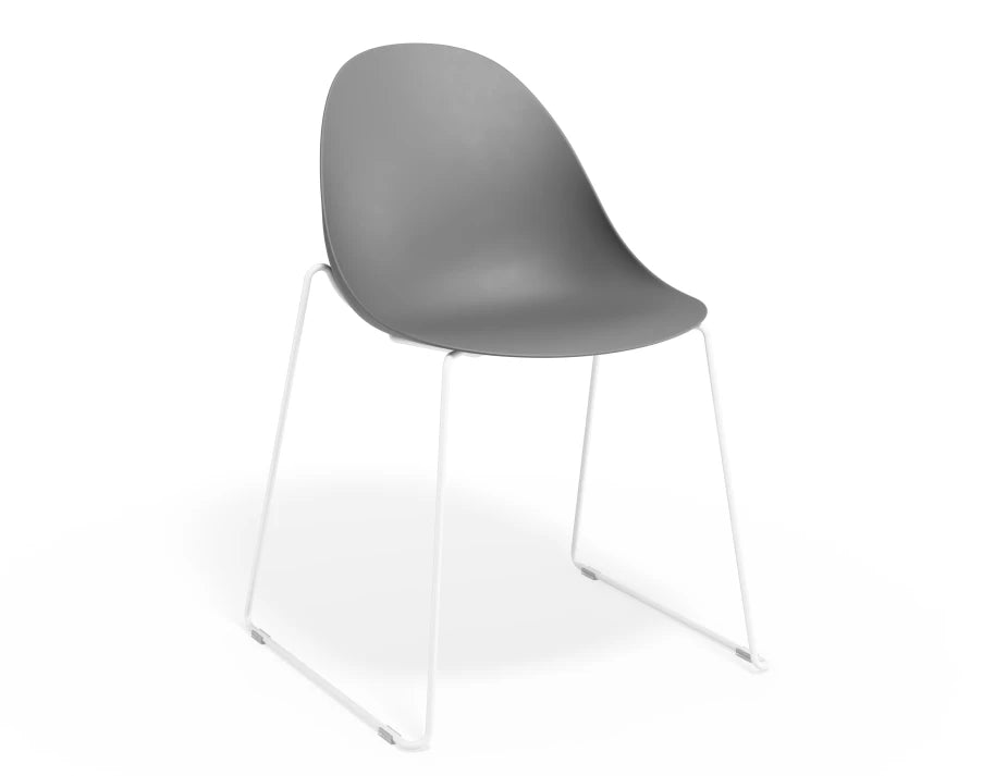Pebble Chair Grey with Shell Seat
