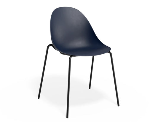 Pebble Chair Navy Blue with Shell Seat