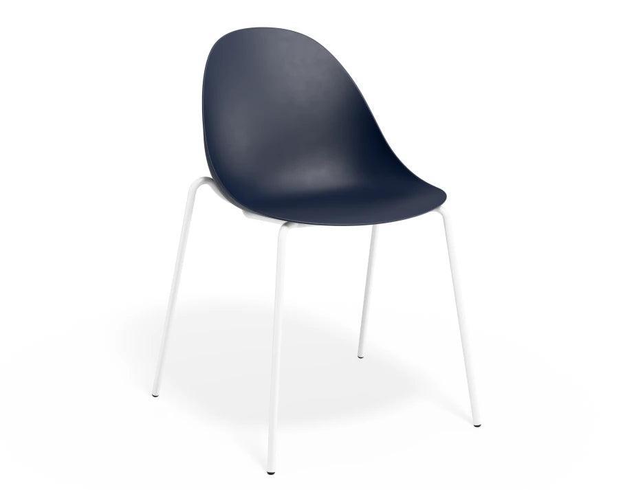 Pebble Chair Navy Blue with Shell Seat