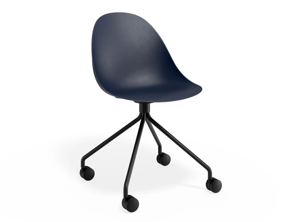 Pebble Chair Navy Blue with Shell Seat
