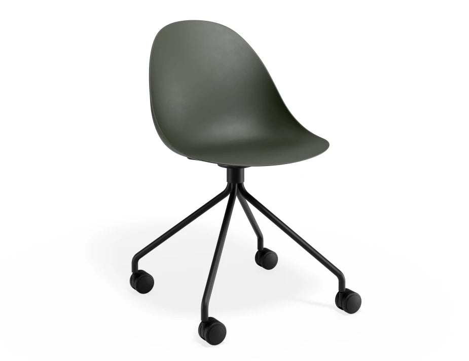 Pebble Chair Olive Green with Shell Seat